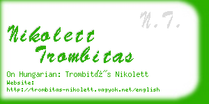 nikolett trombitas business card